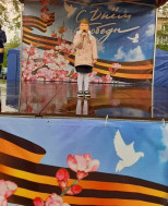 Воспитанница старшей-подготовительной группы Антонюк Аня приняла участие в фестивале творчества детей и молодёжи: &quot;Победный Май&quot;.🎉.